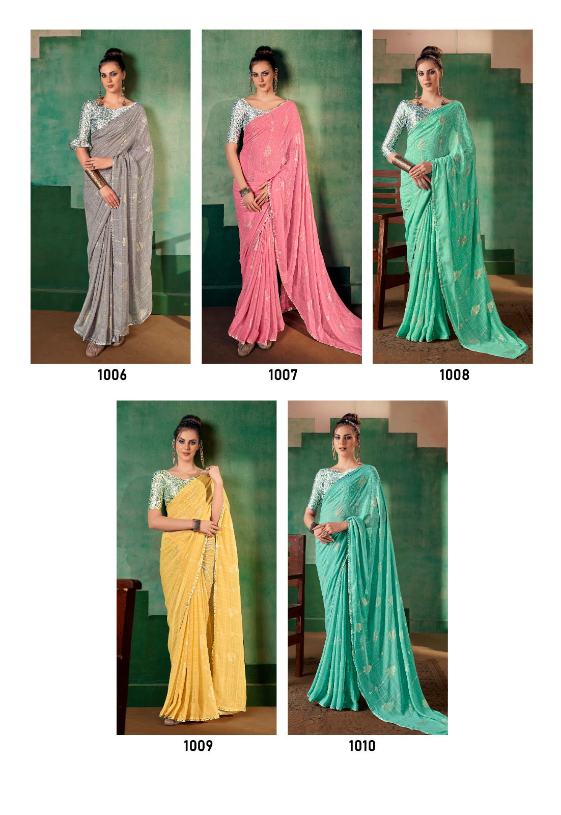 Stavan Sira Georgette Party Wear Sarees Catalog